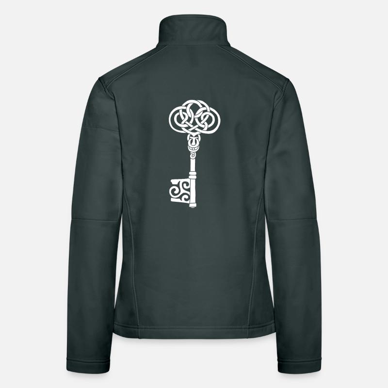 Clé celtique blanche Veste en tissu softshell Femme