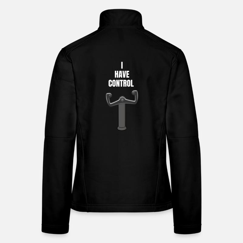 Pilot Flugzeug fliegen - I HAVE CONTROL - Frauen Softshelljacke - Schwarz