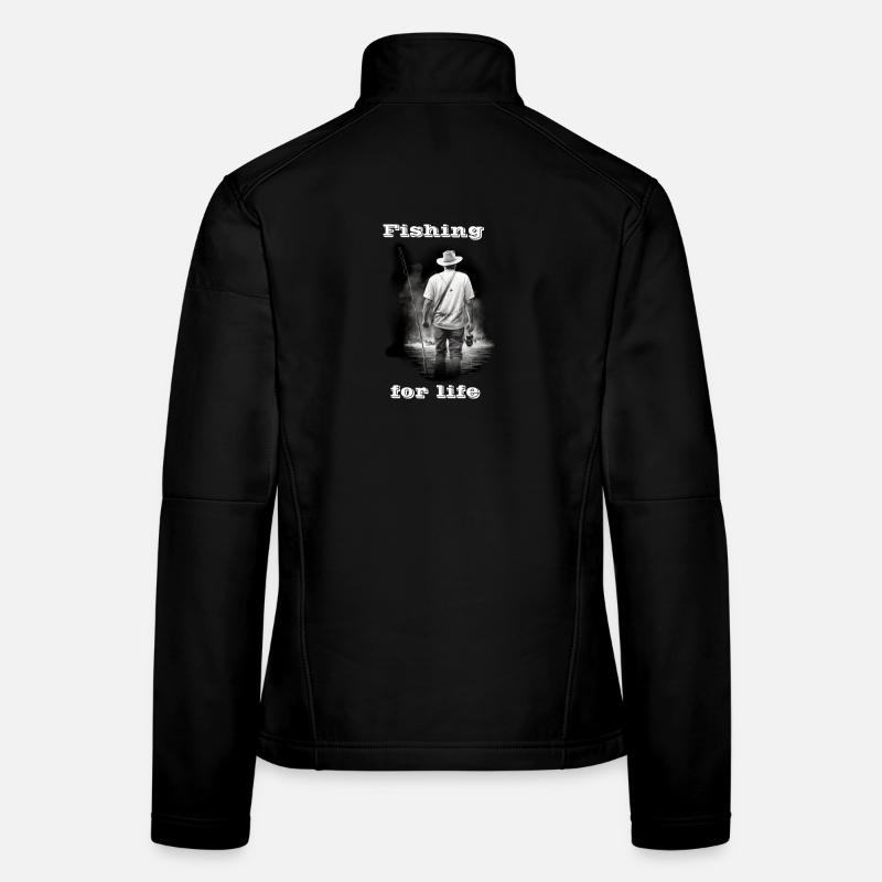 Fishing for life white Women's Softshell Jacket