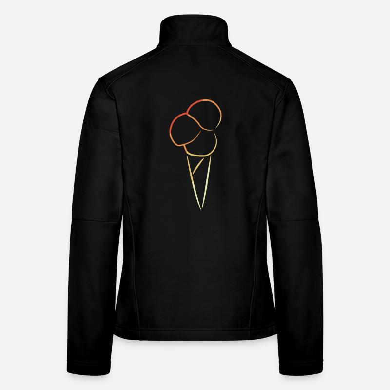 Vintage Ice Cream Sketch Women's Softshell Jacket