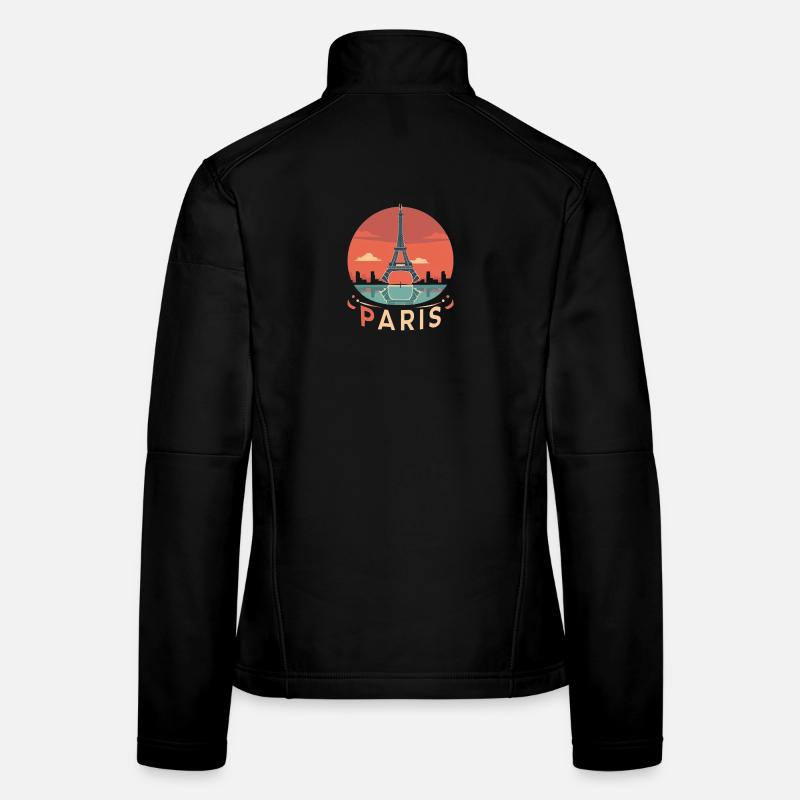 Cercle du coucher de soleil à Paris Veste en tissu softshell Femme