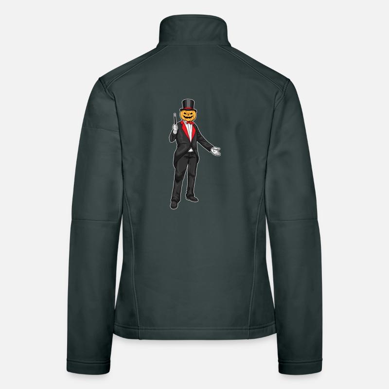 Jack O’Lantern Sorcier d’Halloween Veste en tissu softshell Femme
