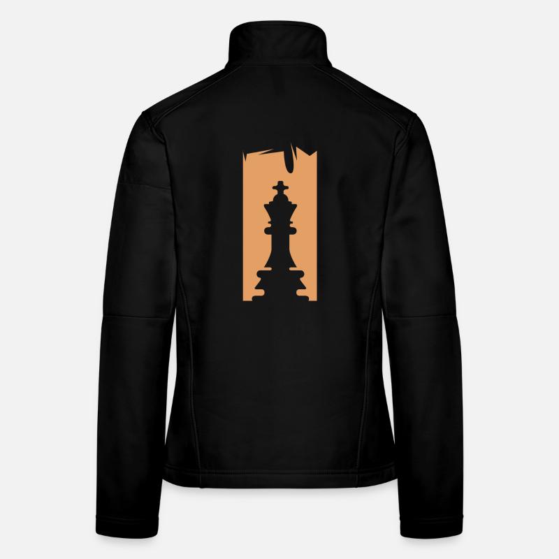 Chess King Chess Player Illustration Logo Game Women's Softshell Jacket