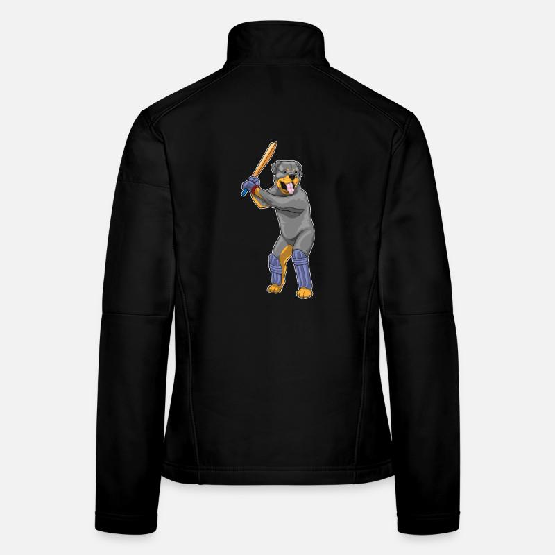 Rottweiler Cricket Cricket Bats Women's Softshell Jacket