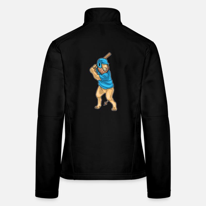 Löwe Baseball Baseballschläger Frauen Softshelljacke