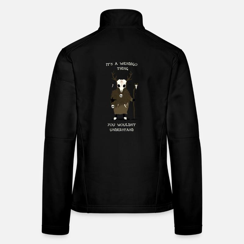 It's A Wendigo Thing - Frauen Softshelljacke - Schwarz