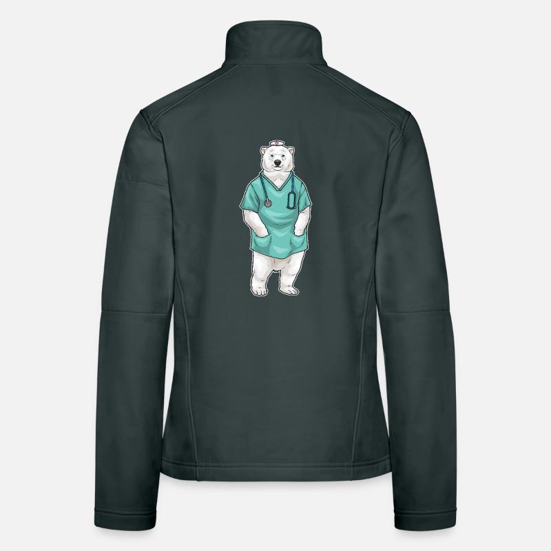 Eisbär Arzt Stethoskop Frauen Softshelljacke