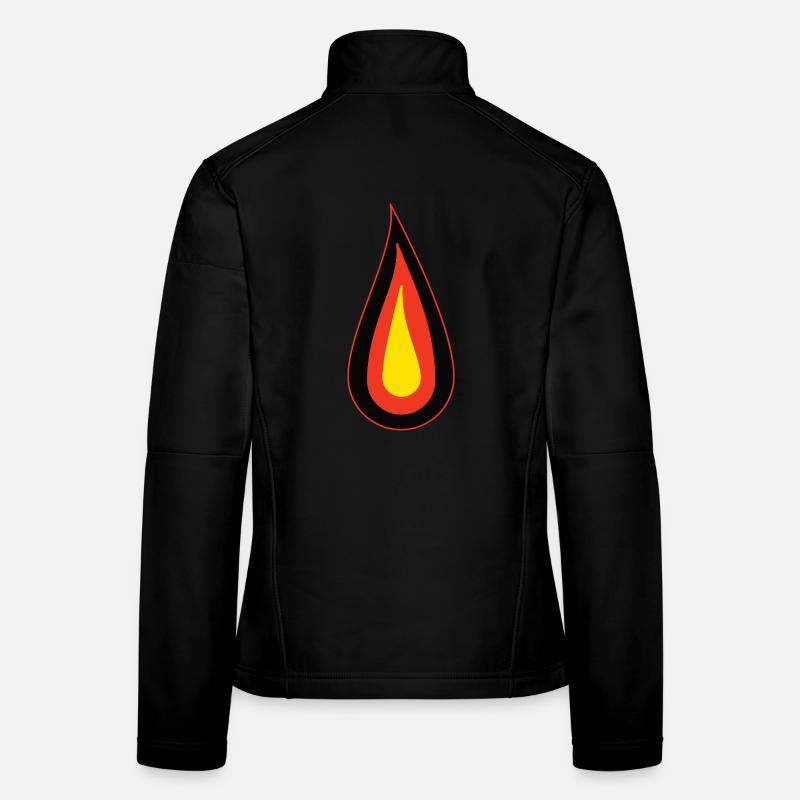 Germany Flame - Black Red Gold Design Women's Softshell Jacket
