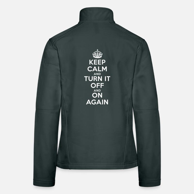 Gardez votre calme - Désactivez-le Nerd Admin Design Veste en tissu softshell Femme