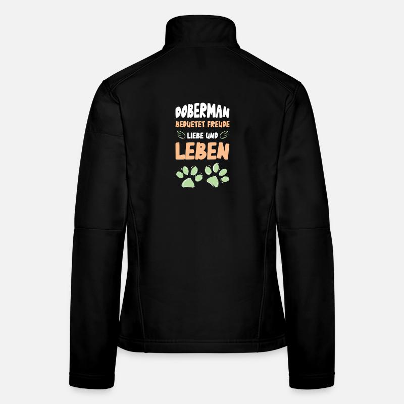 Vie amoureuse des dobermans Veste en tissu softshell Femme