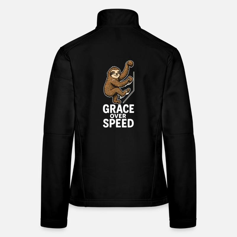 Bouldering Motivation – Grace Over Speed Gift Women's Softshell Jacket