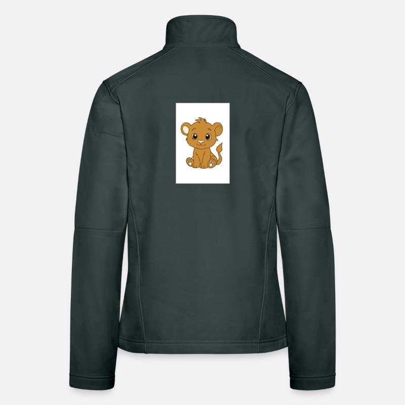 Lionceau kawaï  Veste en tissu softshell Femme