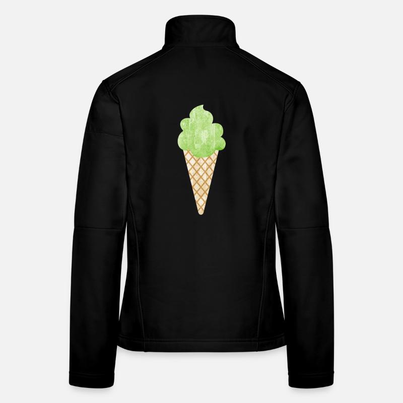 Ice cream cone ice cream cone woodruff green Women's Softshell Jacket