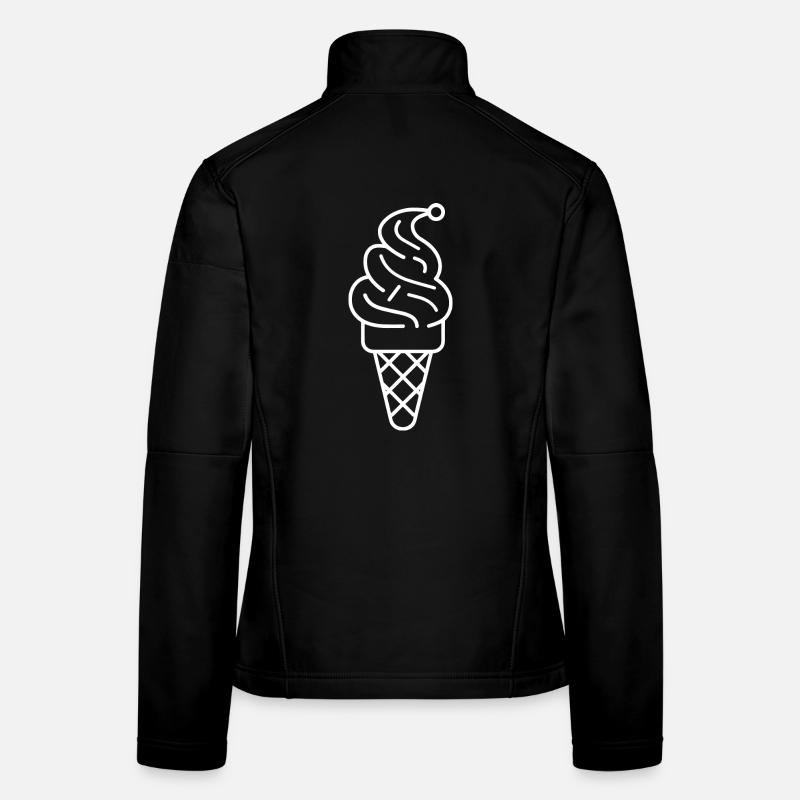 Eiswaffel Zeichnung Frauen Softshelljacke