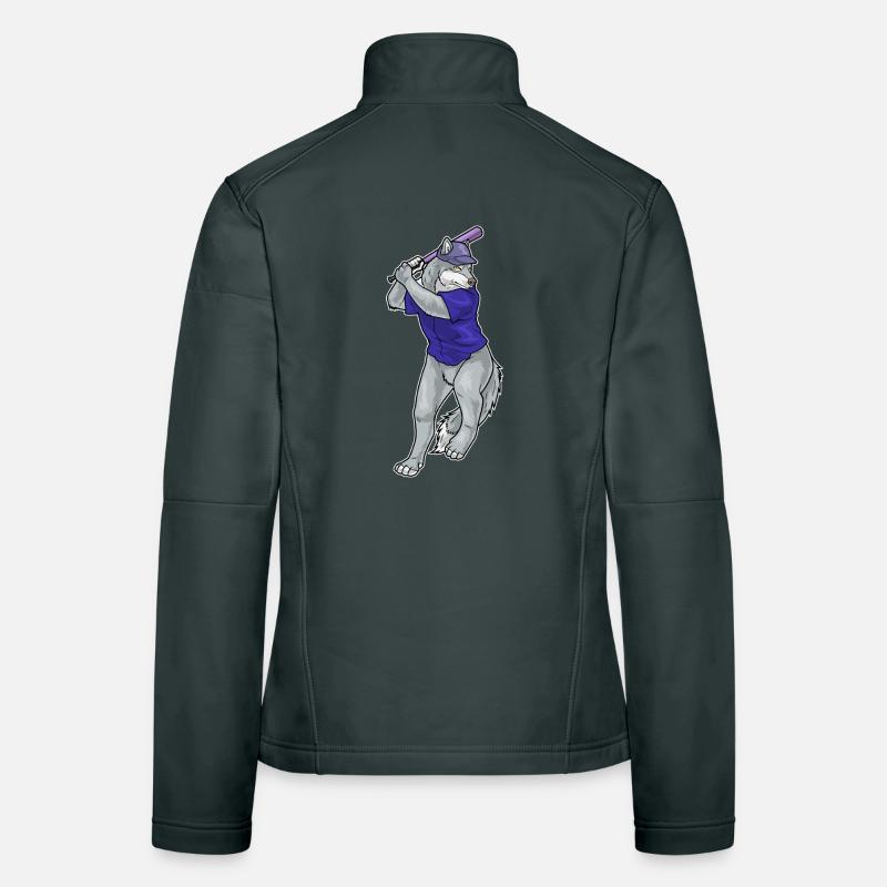 Wolf Baseball Baseballschläger Frauen Softshelljacke