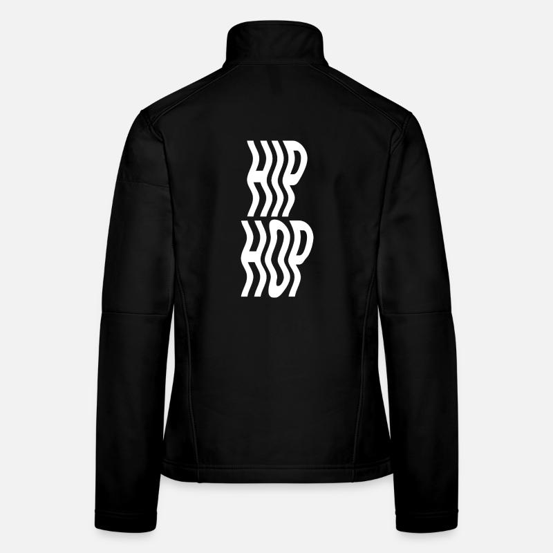 Hip Hop Waves kühnes Design-Musik-Logo Frauen Softshelljacke