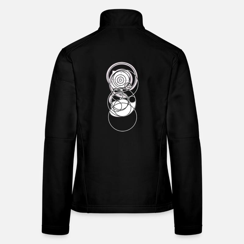 Bloom in balance – the Golden Ratio Flower - Women's Softshell Jacket - black