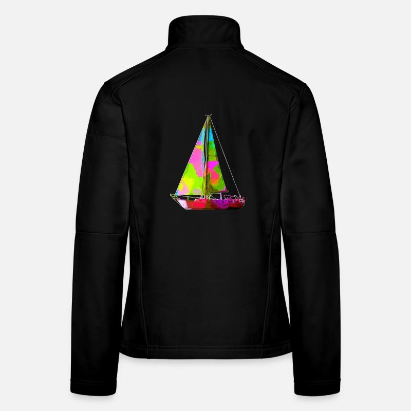 Buntes Segelboot Frauen Softshelljacke