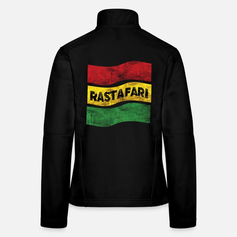 Rastafari Flag Women's Softshell Jacket