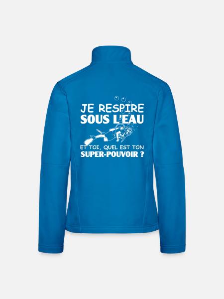 Super-Pouvoir Plongeuse - Veste en tissu softshell Femme - noir - Dos