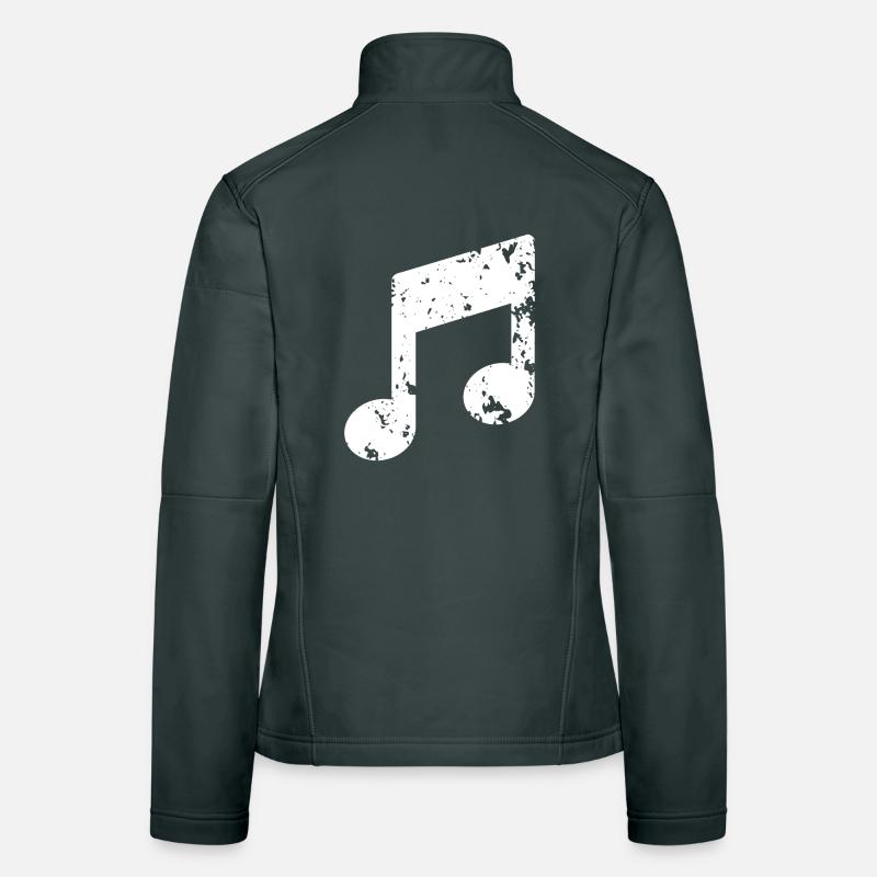Musique Note Veste en tissu softshell Femme