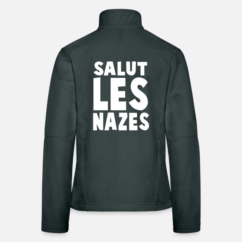 Salutations Macabres Noir et Blanc Veste en tissu softshell Femme