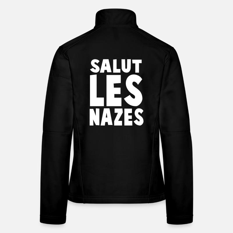 Salutations Macabres Noir et Blanc Veste en tissu softshell Femme