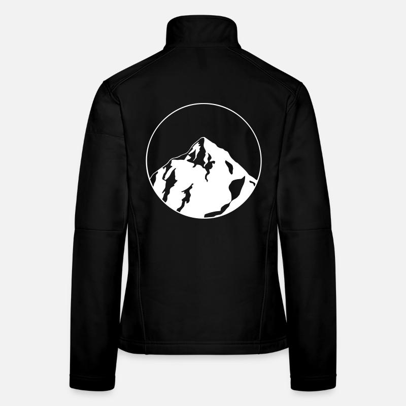 Großer Berg im Kreis Frauen Softshelljacke