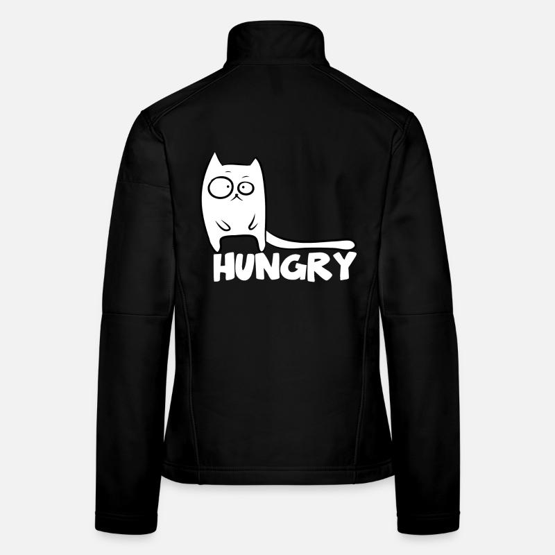 Chats affamés de chat drôle Veste en tissu softshell Femme