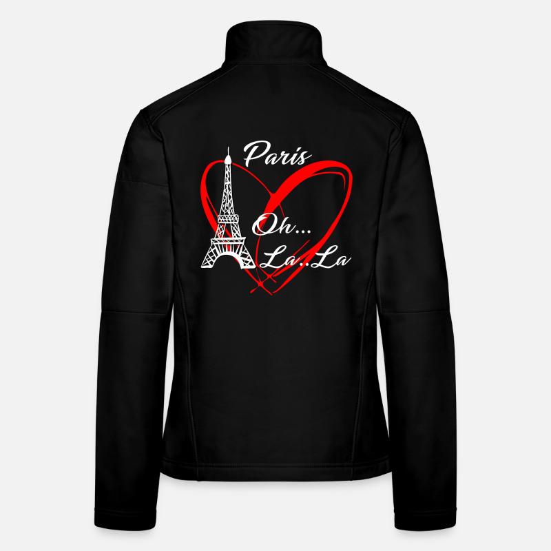 Paris Tour Eiffel J'aime Paris Ooh La La Veste en tissu softshell Femme
