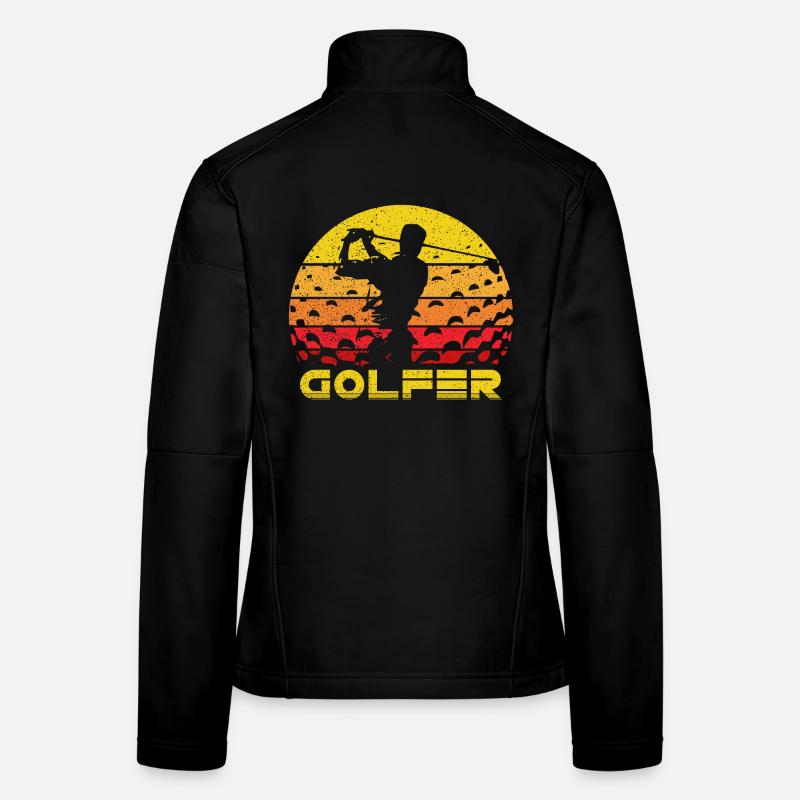 Golf Vintage Golfer Women's Softshell Jacket