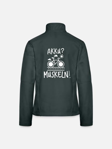 Bicycle cyclist E Bike - Women's Softshell Jacket - black - Back