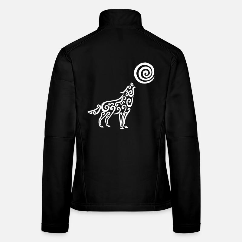 The white wolf and the moon Women's Softshell Jacket