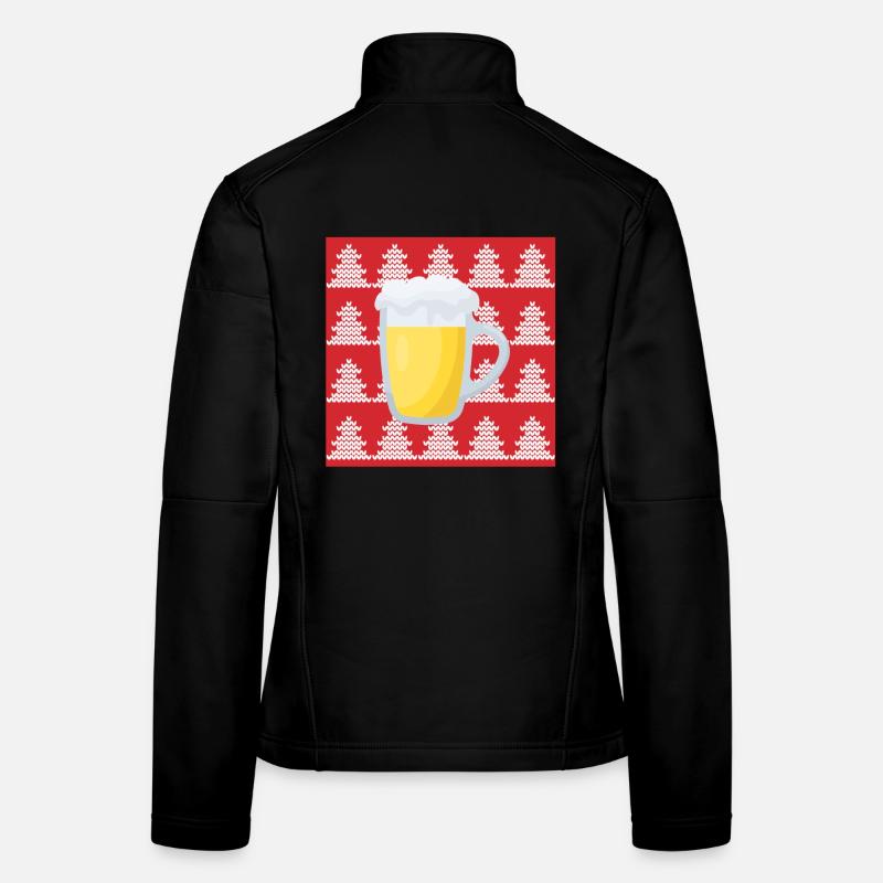 Bière de Noël laide Veste en tissu softshell Femme