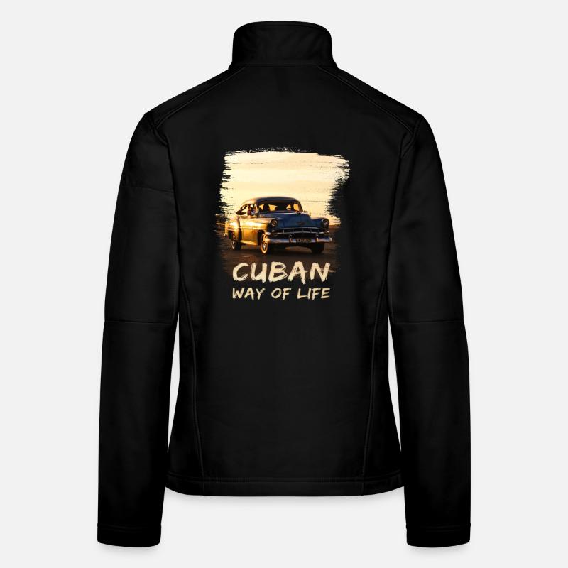 Cuba, Cuba, Mode de vie cubain, Oldtimer, Vacances Veste en tissu softshell Femme