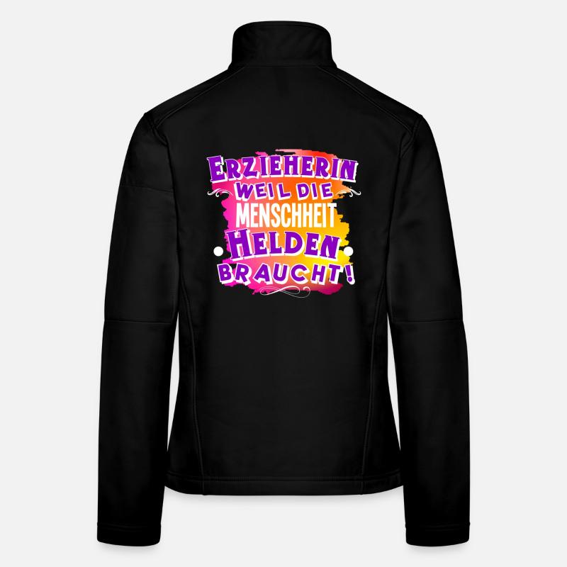 Erzieherin - Frauen Softshelljacke - Schwarz
