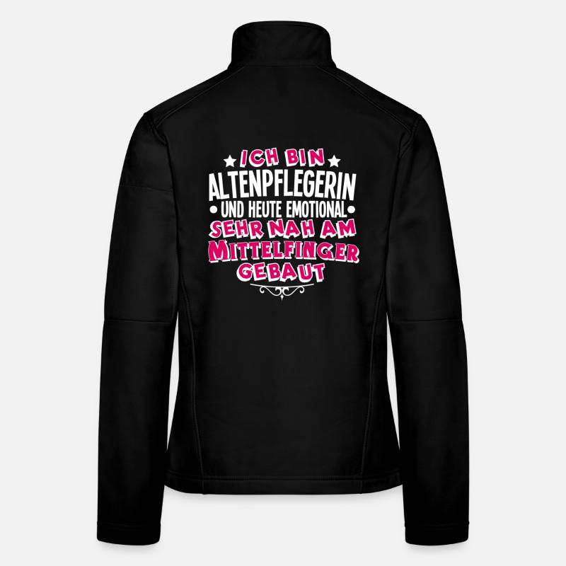 Altenpflegerin - Frauen Softshelljacke - Schwarz