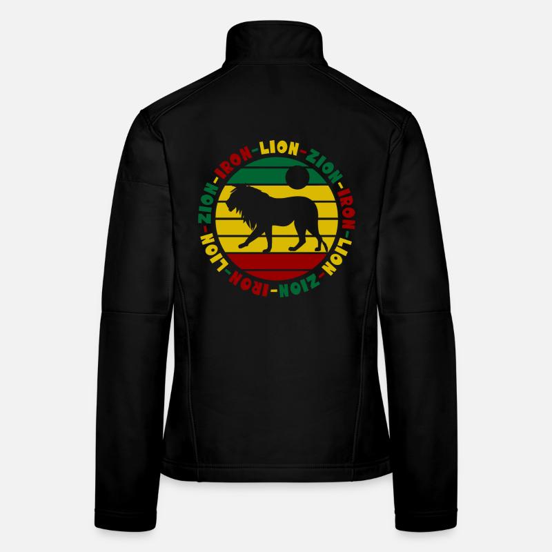 Iron Lion Zion Rastafari Reggae Löwe Frauen Softshelljacke