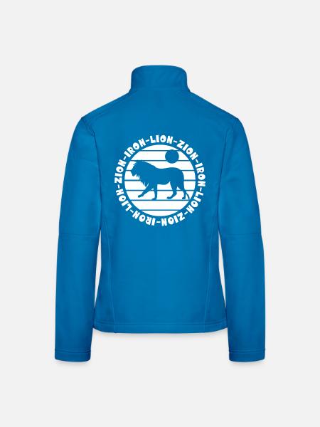 Iron Lion Zion Rastafari Reggae Löwe - Women's Softshell Jacket - black - Back