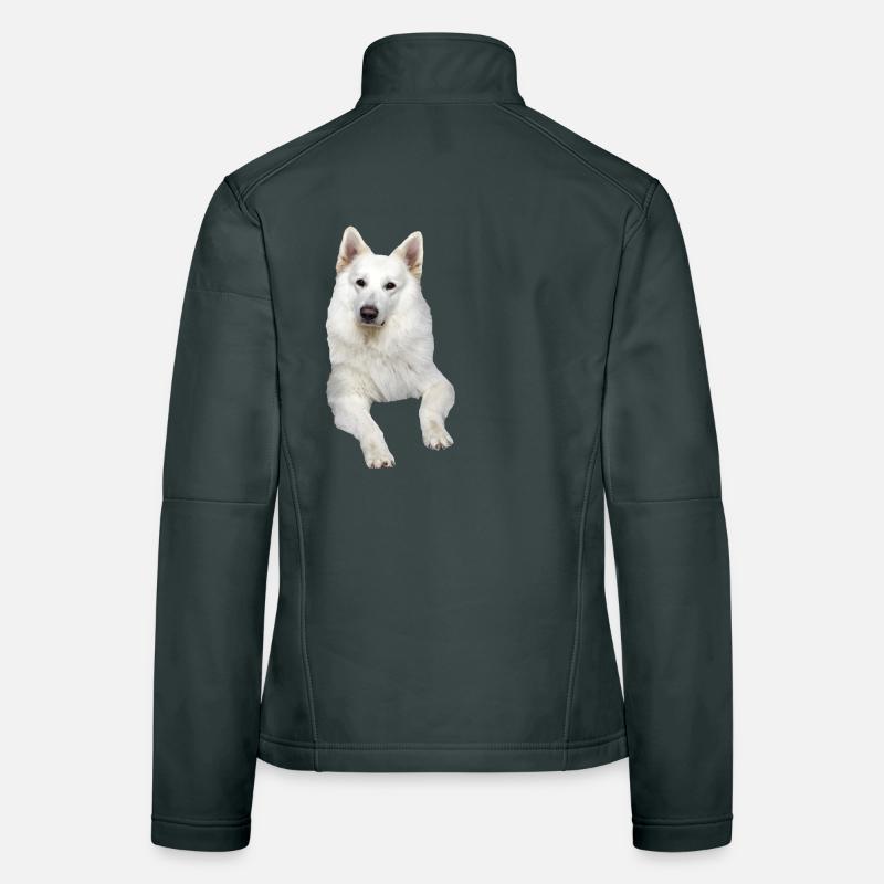 Schäferhund weißer Schäferhund Schweizer Hunde Frauen Softshelljacke
