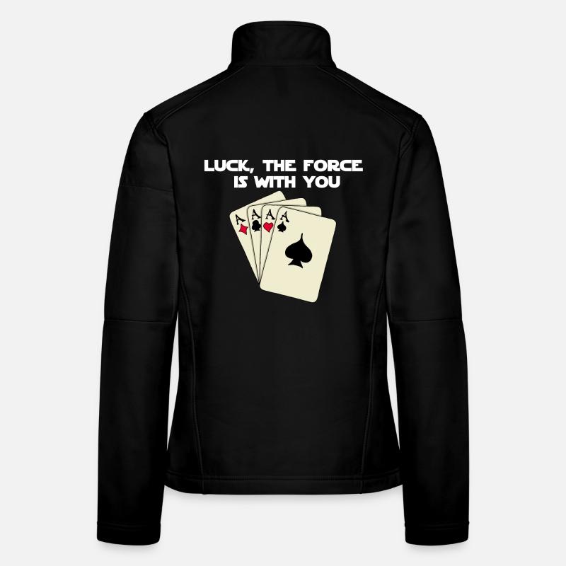 Luck is with you in poker! Women's Softshell Jacket