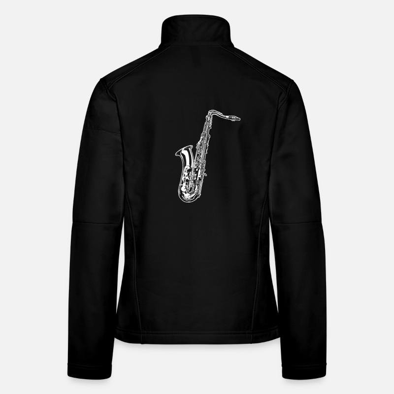 Saxophon - Frauen Softshelljacke - Schwarz