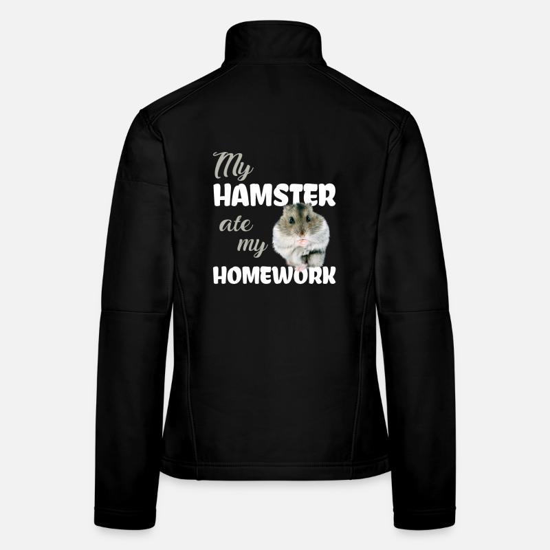 Devoirs de hamster drôle disant Veste en tissu softshell Femme