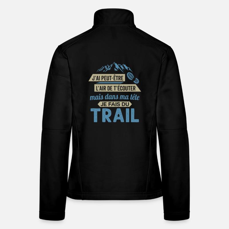 je fais du trail running Veste en tissu softshell Femme