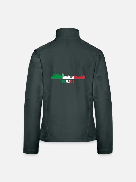Bari City Skyline Italien Wahrzeichen, Bari Italia - Frauen Softshelljacke - Schwarz - Hinten
