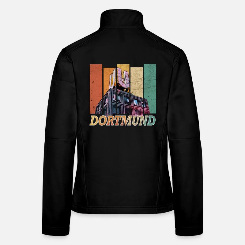 Dortmund - Frauen Softshelljacke - Schwarz