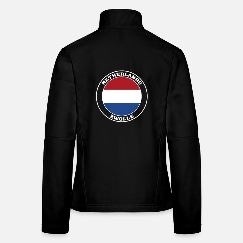 Drapeau Zwolle Pays-Bas Zwolle Hollande Veste en tissu softshell Femme