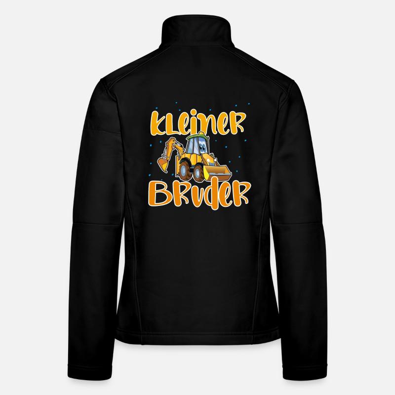 Kleiner Bruder Bagger - Frauen Softshelljacke - Schwarz