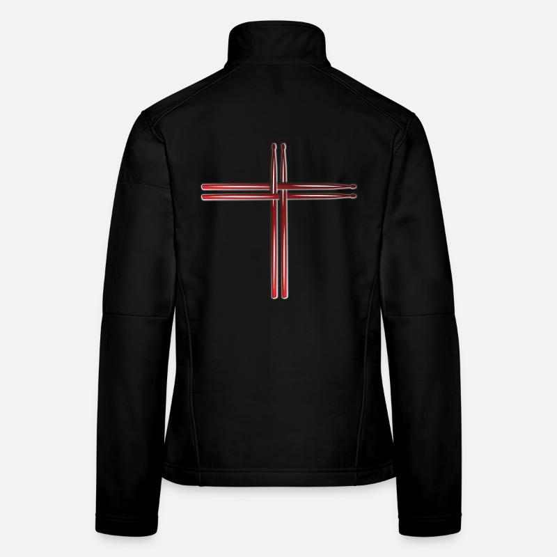 Drum sticks drummer drummer cross Women's Softshell Jacket