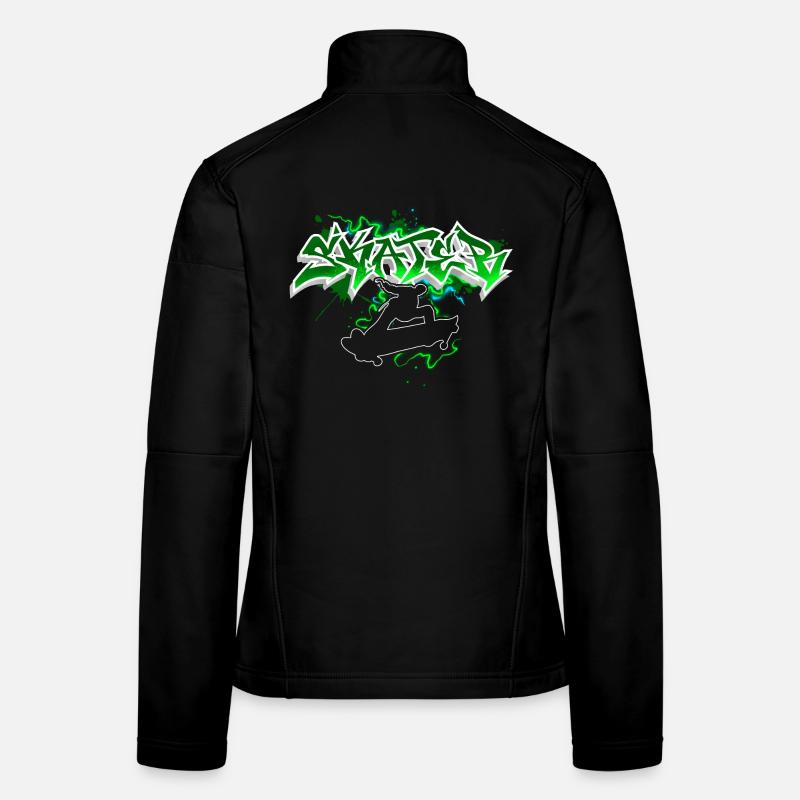 Skater Graffiti - Frauen Softshelljacke - Schwarz